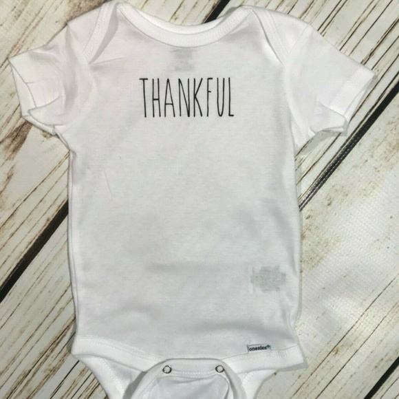Gerber Onesie Thankful Rae Dunn Inspired 0-3 M - Picture 1 of 5